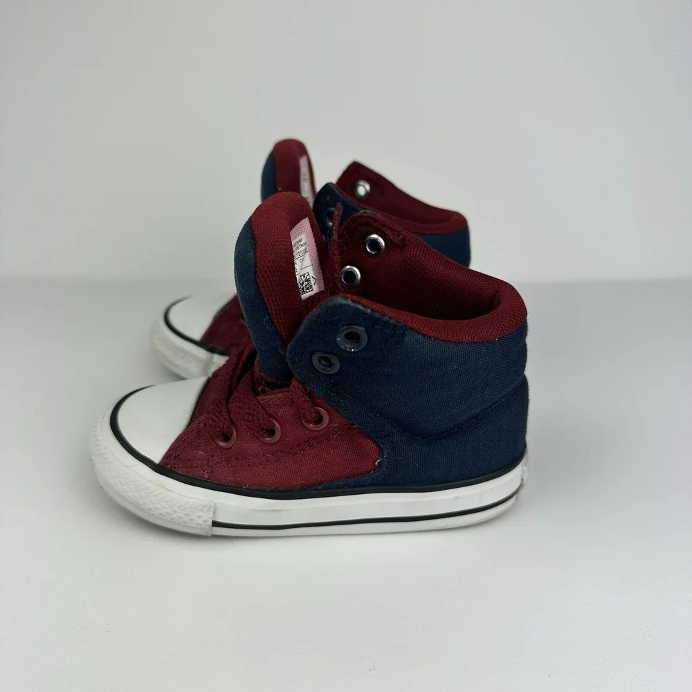 Converse Chuck Taylor All Star High Top Toddler Infant Shoes Sz 6 Burgundy Blue